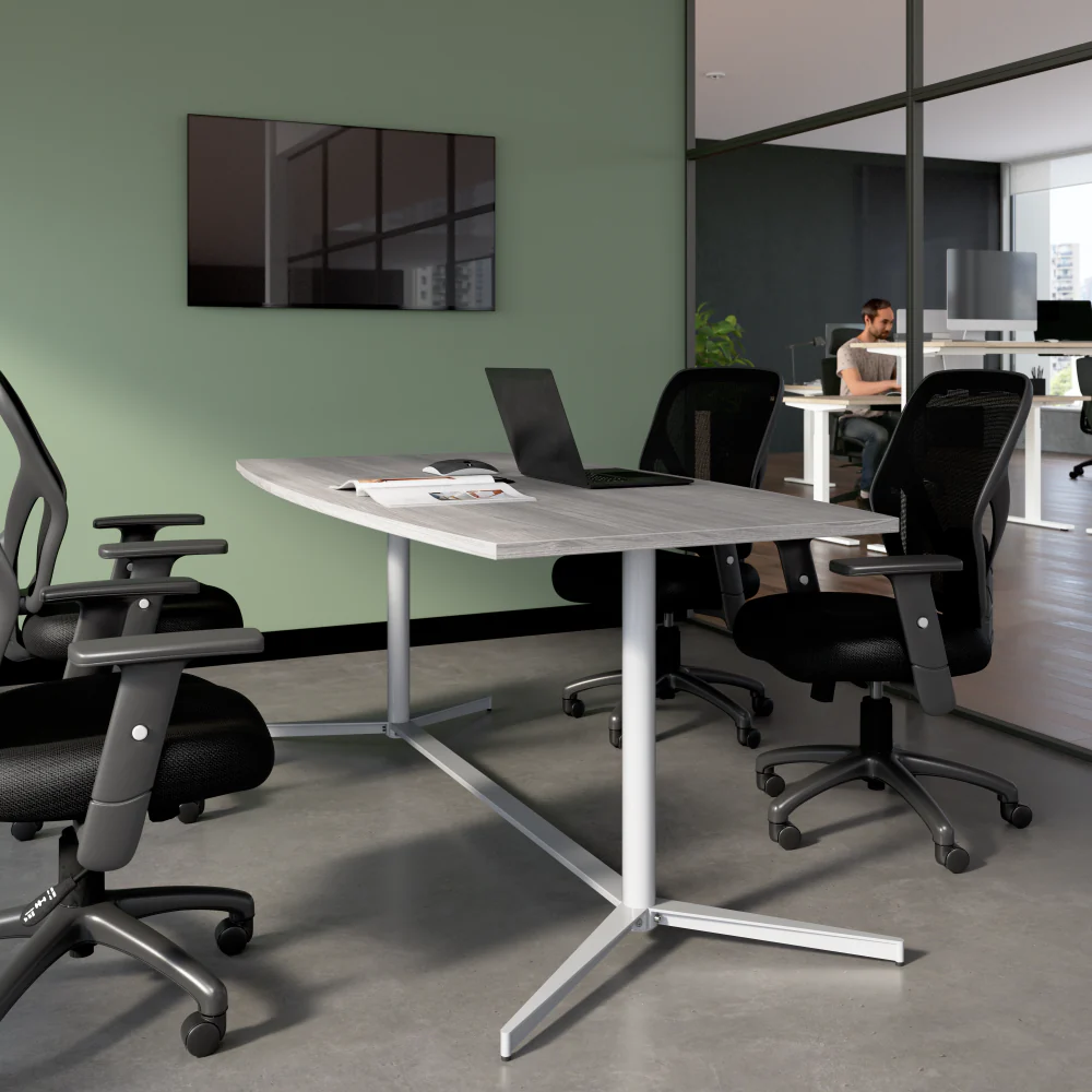 72-inch Office Conference Table with Metal Base - Image 12