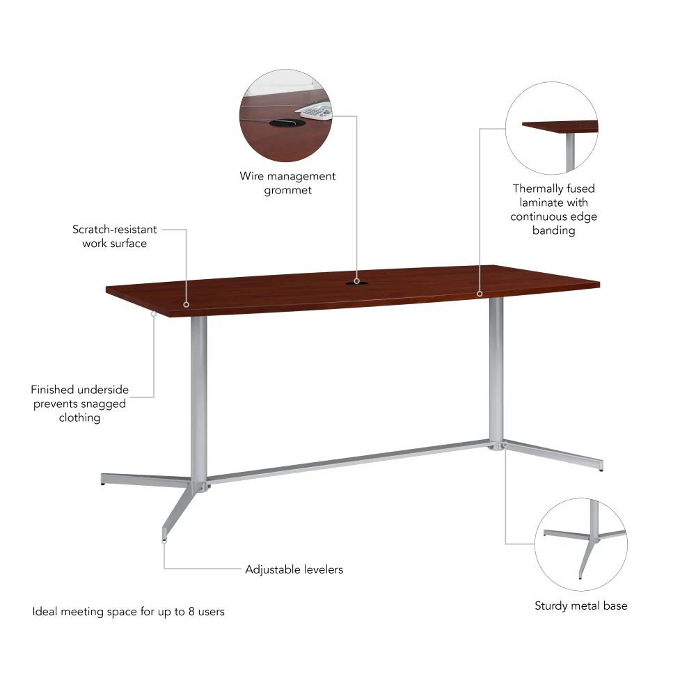 72-inch Office Conference Table with Metal Base - Image 35