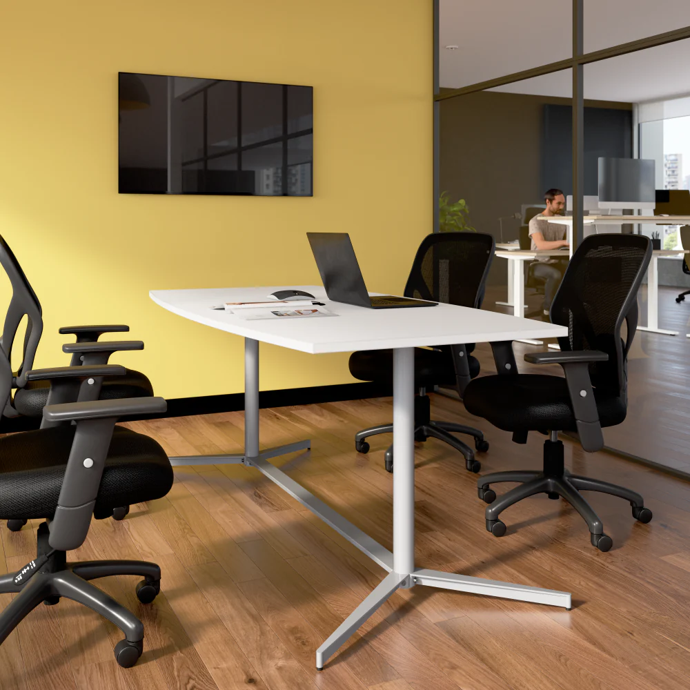 72-inch Office Conference Table with Metal Base - Image 7