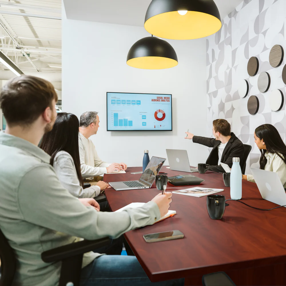 72-inch Office Conference Table with Wood Base - Image 3