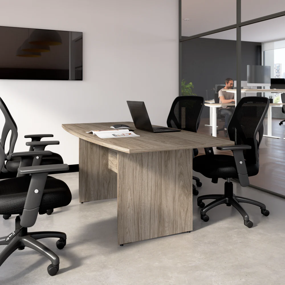 72-inch Office Conference Table with Wood Base - Image 8