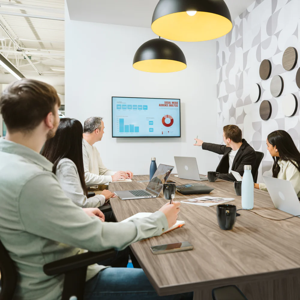 72-inch Office Conference Table with Wood Base - Image 9