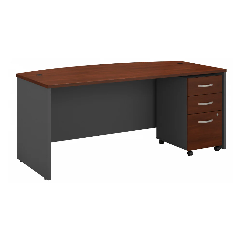 Series C 72W x 36D Bow Front Desk with Mobile File Cabinet - Image 11