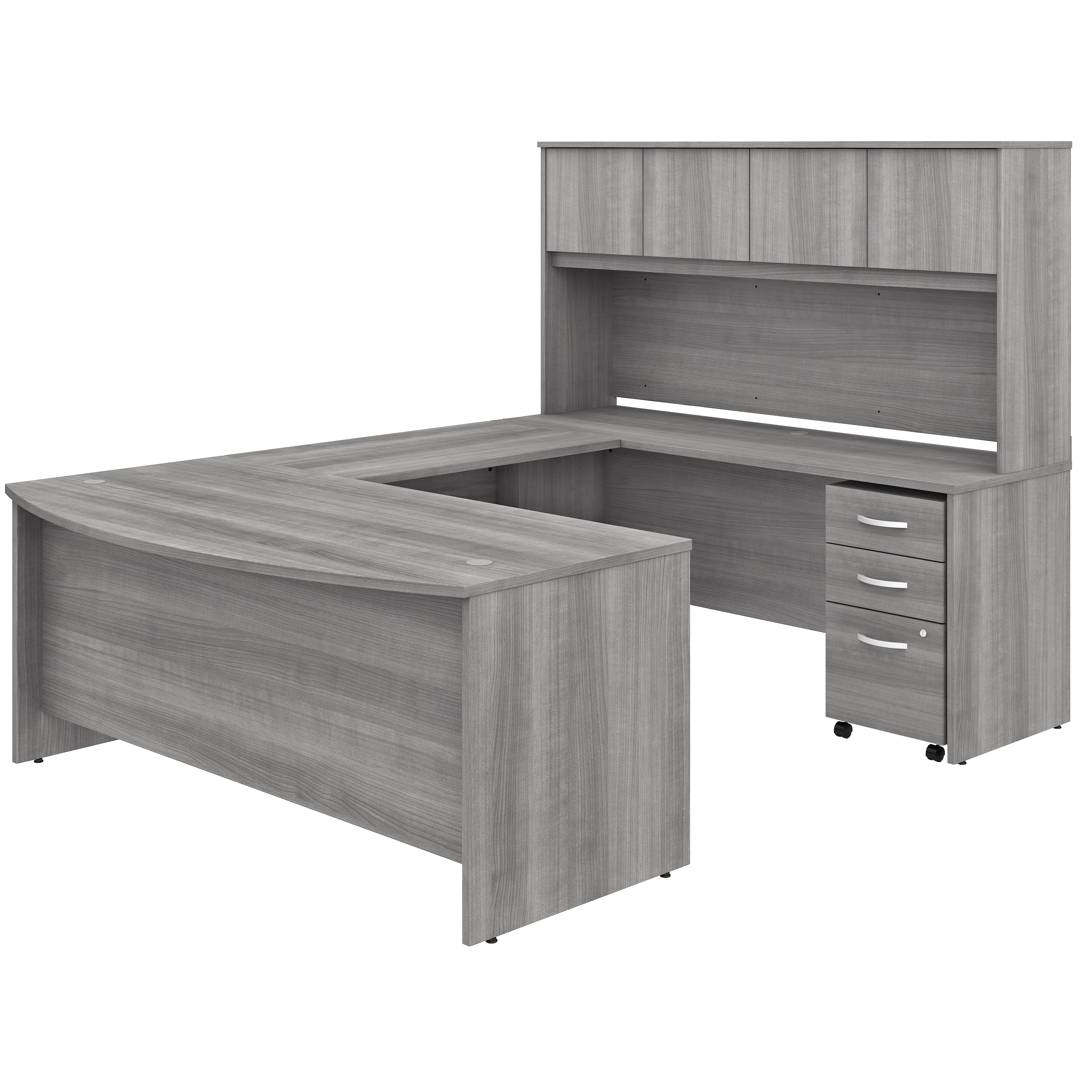 Studio C 72W x 36D U Shaped Desk with Hutch and Mobile File Cabinet - Image 12