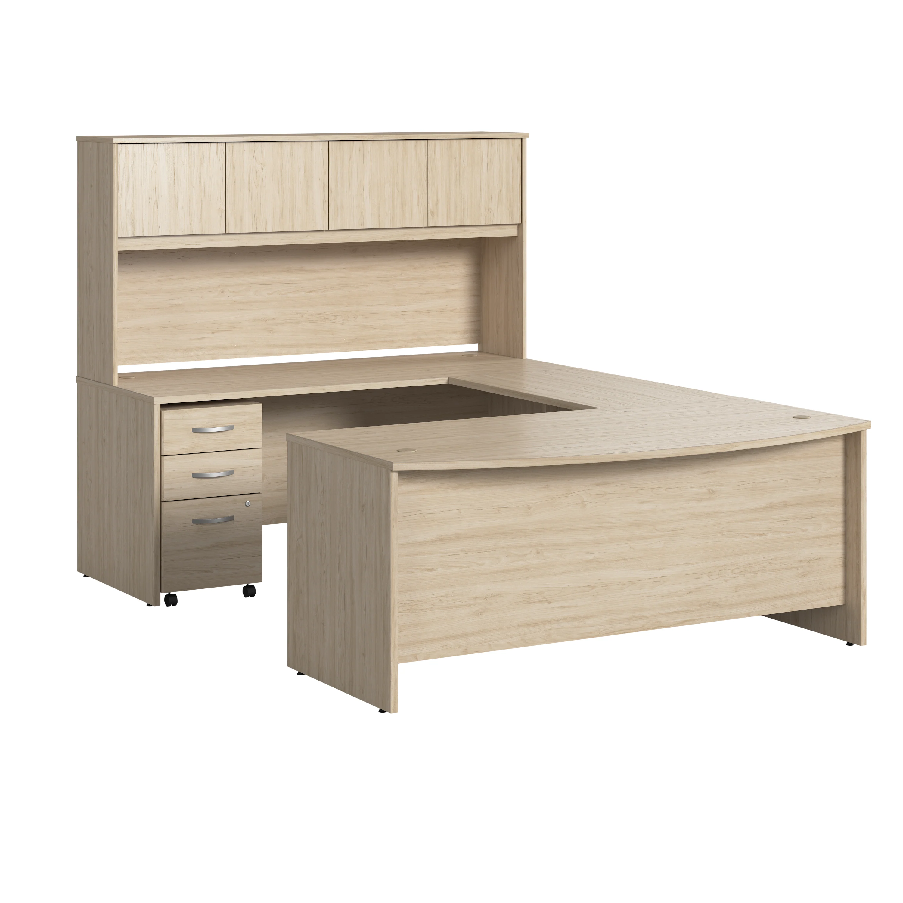 Studio C 72W x 36D U Shaped Desk with Hutch and Mobile File Cabinet - Image 17