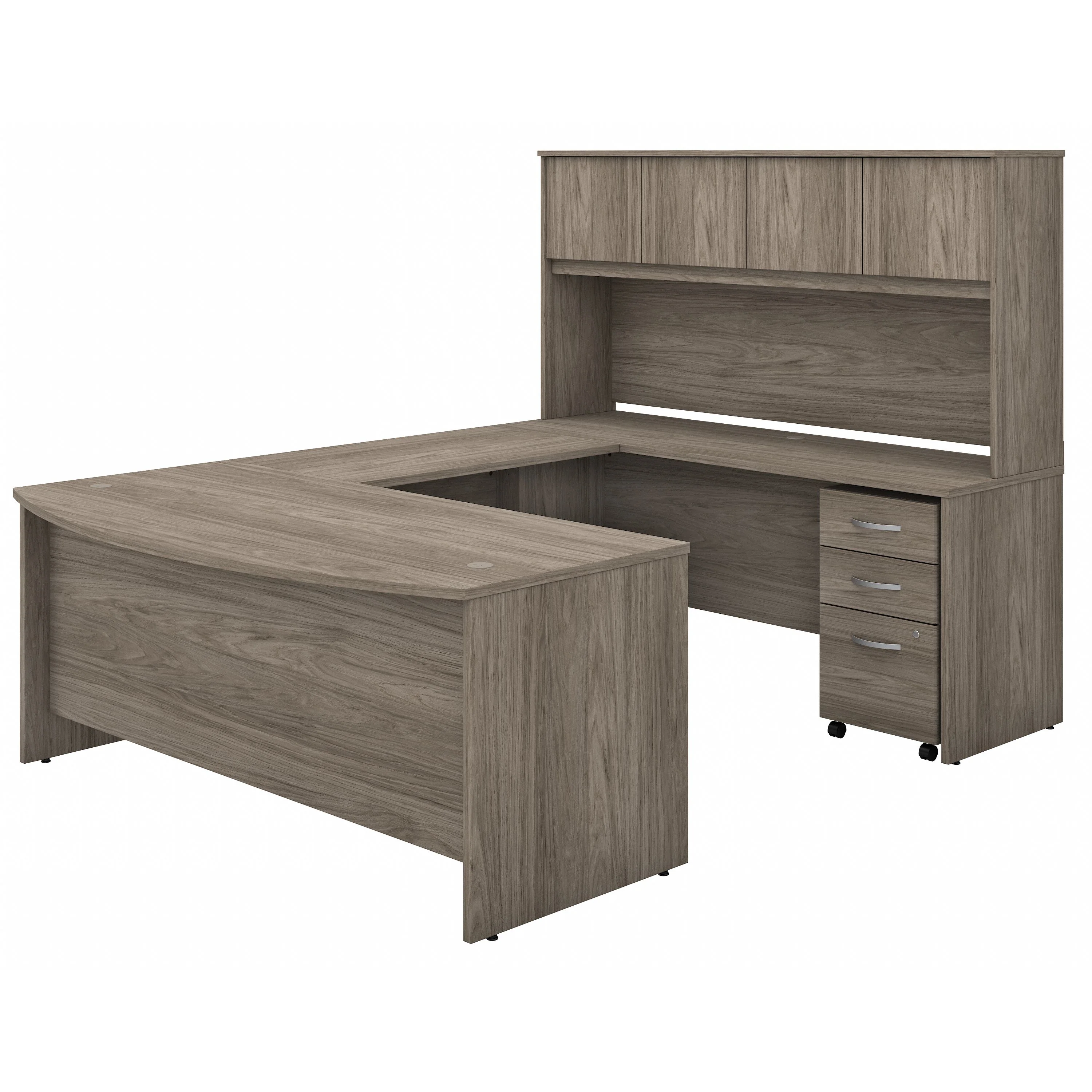 Studio C 72W x 36D U Shaped Desk with Hutch and Mobile File Cabinet - Image 2