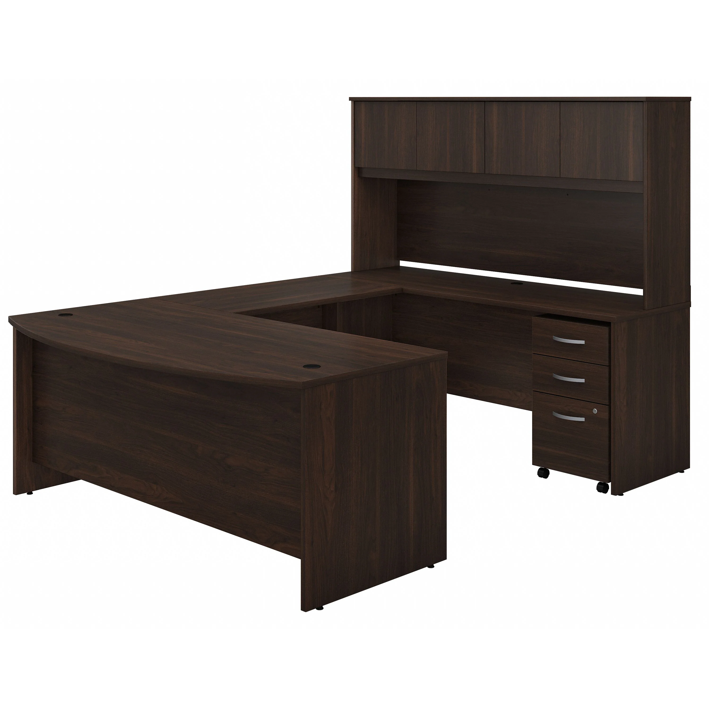 Studio C 72W x 36D U Shaped Desk with Hutch and Mobile File Cabinet - Image 22