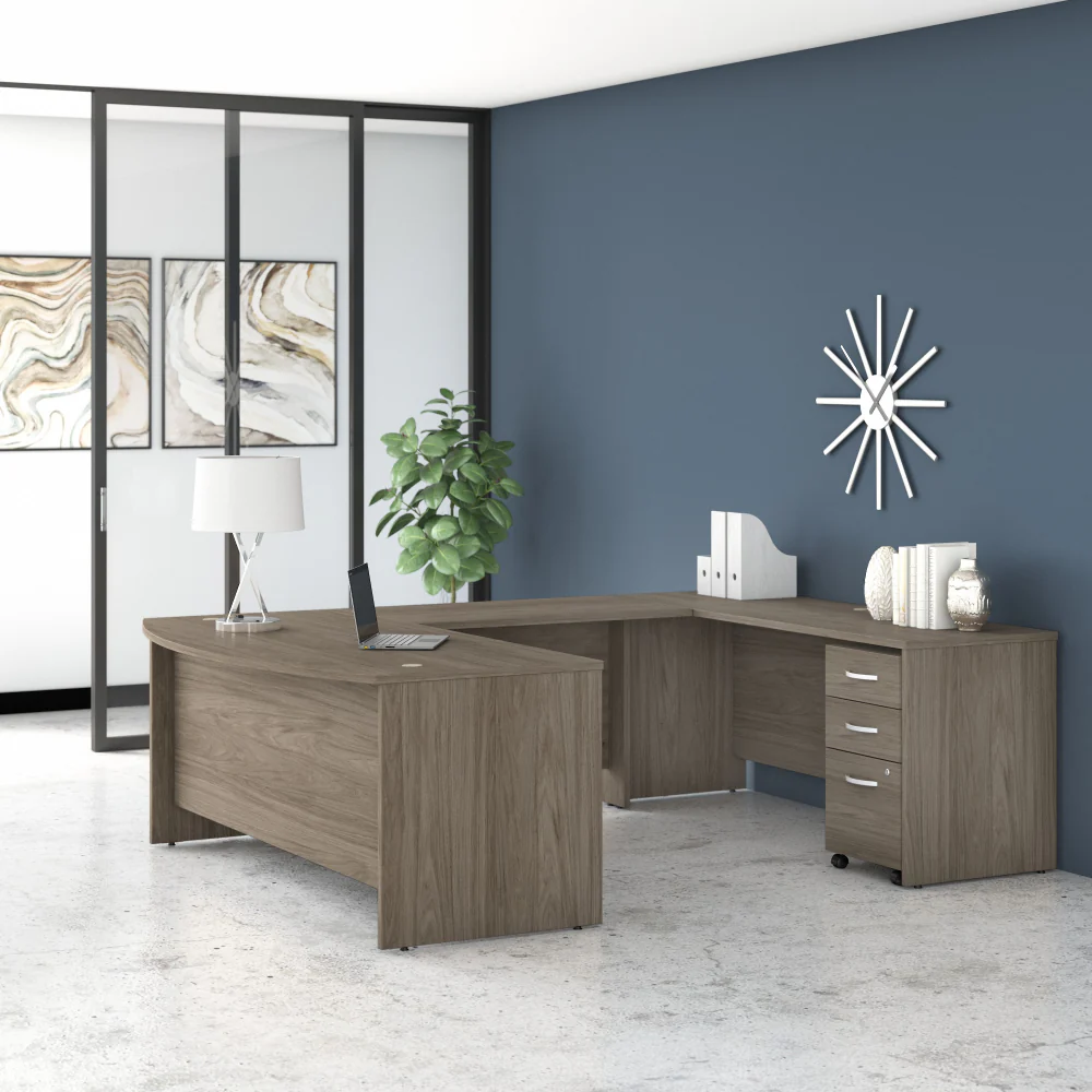 Studio C 72W x 36D U Shaped Desk with Mobile File Cabinet - Image 12