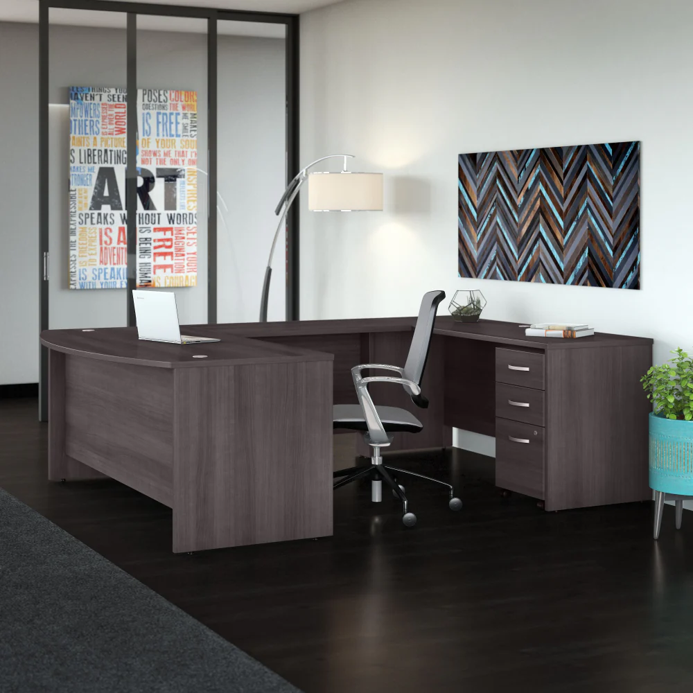 Studio C 72W x 36D U Shaped Desk with Mobile File Cabinet - Image 19