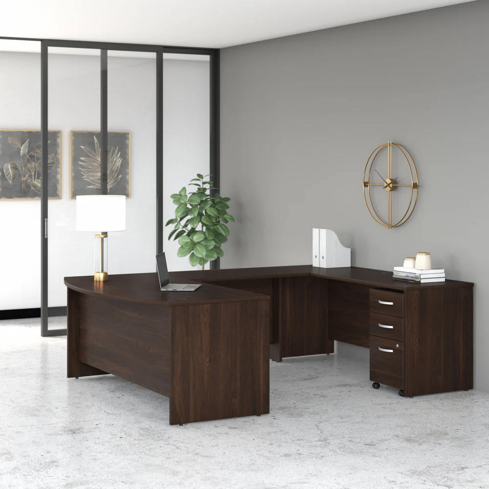 Studio C 72W x 36D U Shaped Desk with Mobile File Cabinet - Image 25