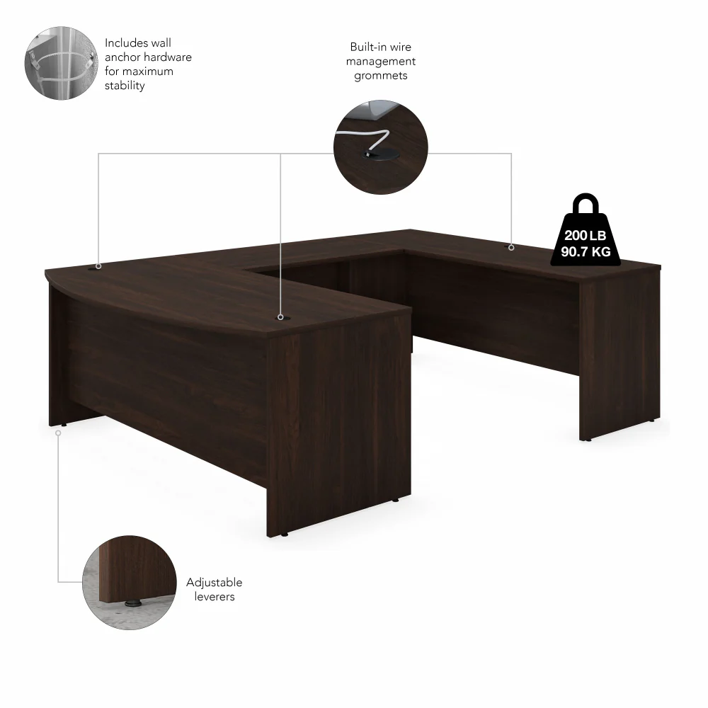 Studio C 72W x 36D U Shaped Desk with Mobile File Cabinet - Image 29