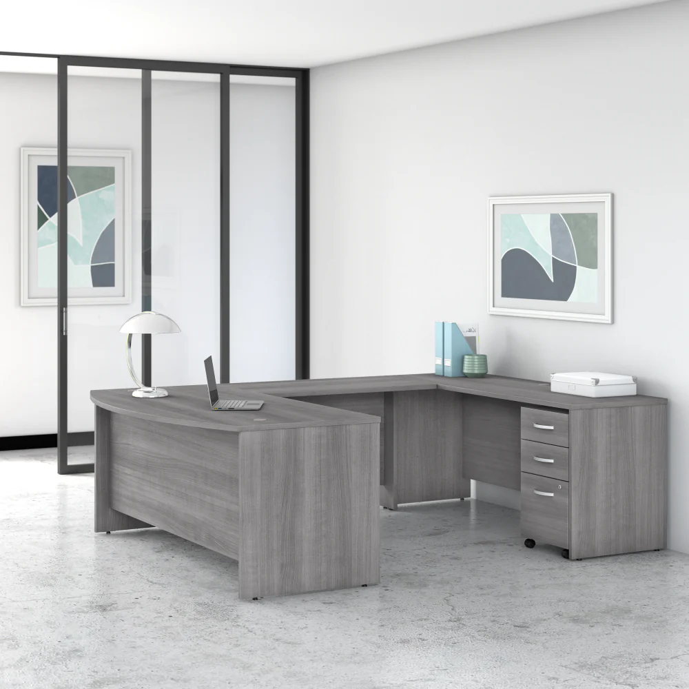 Studio C 72W x 36D U Shaped Desk with Mobile File Cabinet - Image 7