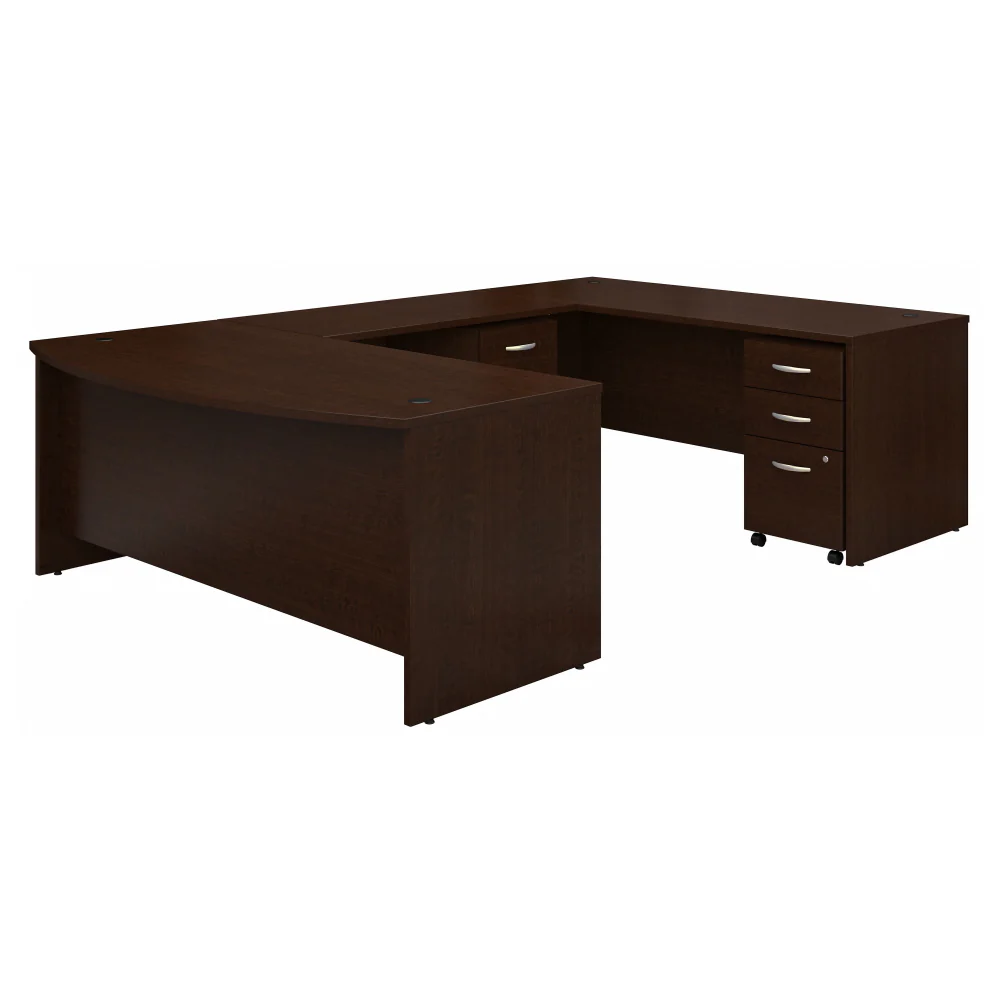 Series C 72W x 36D Bow Front U Shaped Desk with Mobile File Cabinets - Image 16