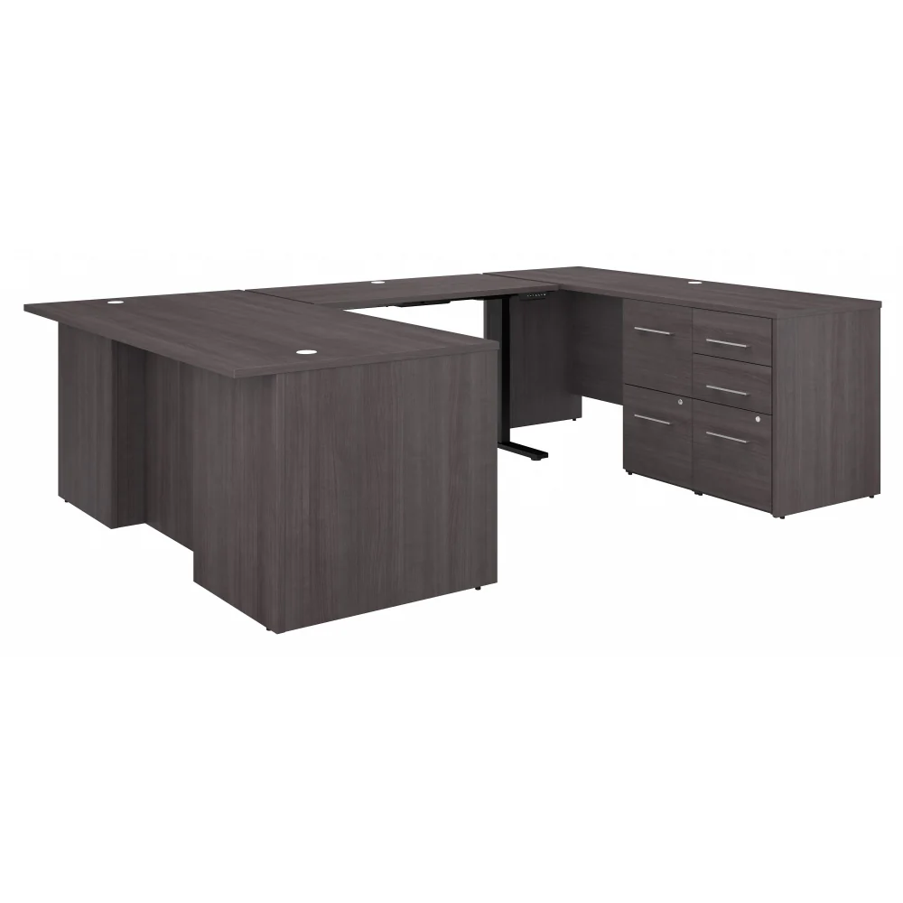 Office 500 72W Height Adjustable U Shaped Executive Desk with Drawers - Image 13