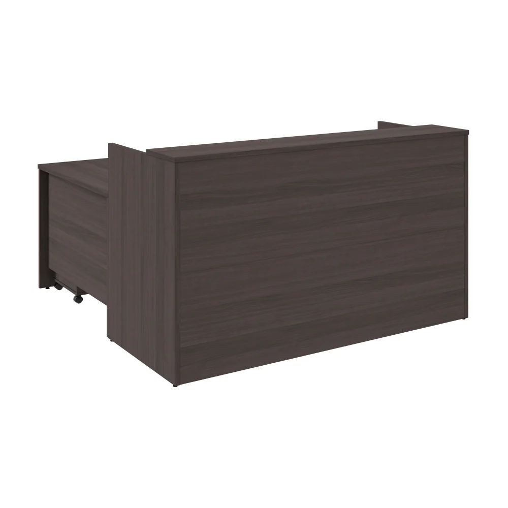 Arrive 72W x 72D L Shaped Reception Desk with Shelf and Mobile File Cabinet - Image 11