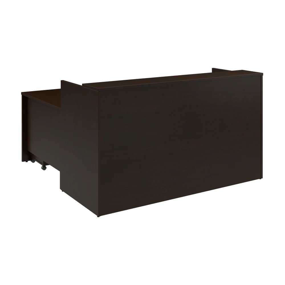 Arrive 72W x 72D L Shaped Reception Desk with Shelf and Mobile File Cabinet - Image 19