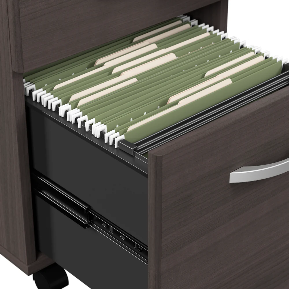 Arrive 72W x 72D L Shaped Reception Desk with Counter and Mobile File Cabinet - Image 6