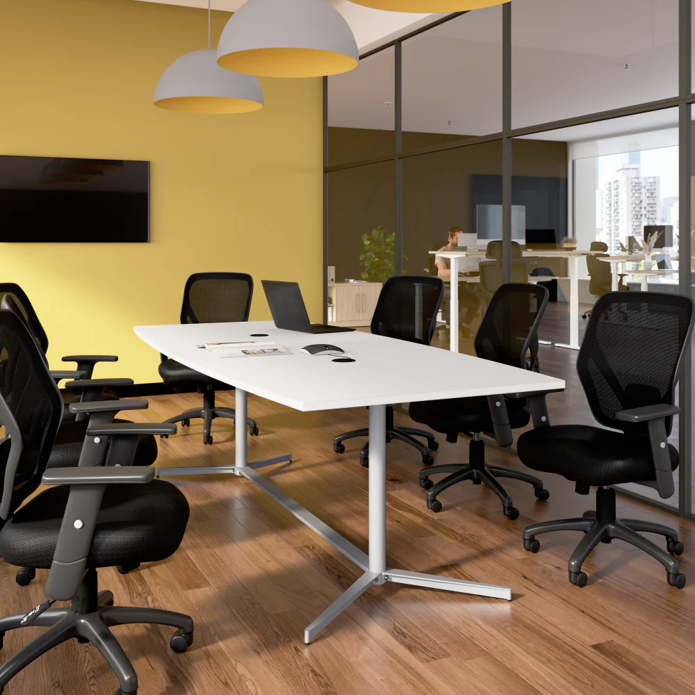 96-inch Office Conference Table with Metal Base - Image 12