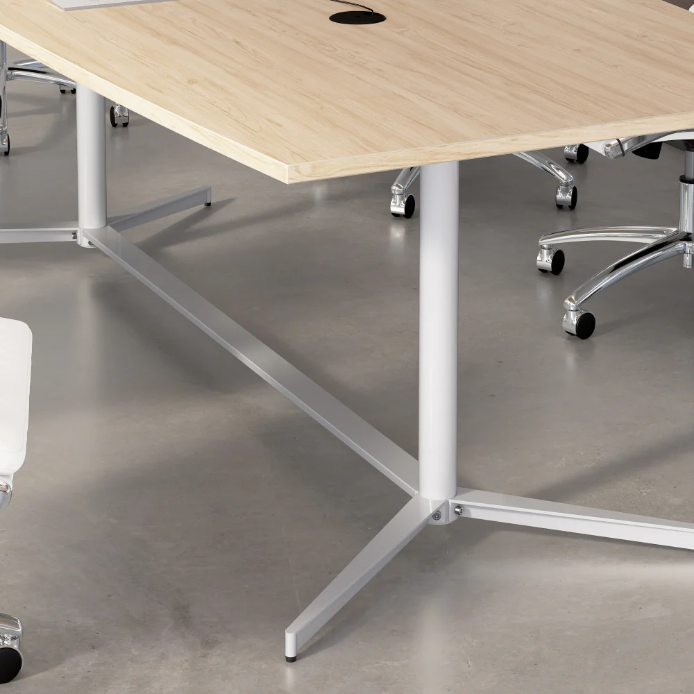 96-inch Office Conference Table with Metal Base - Image 5
