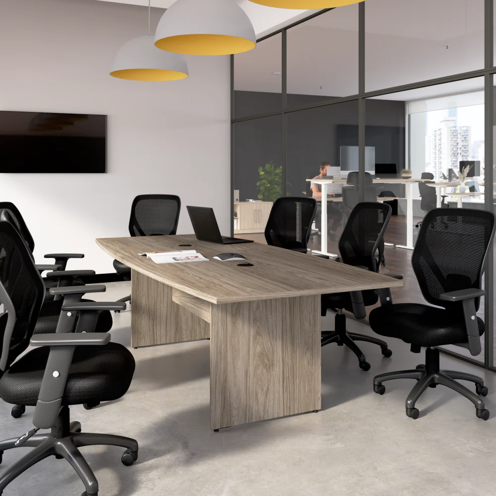 96-inch Office Conference Table with Wood Base - Image 14