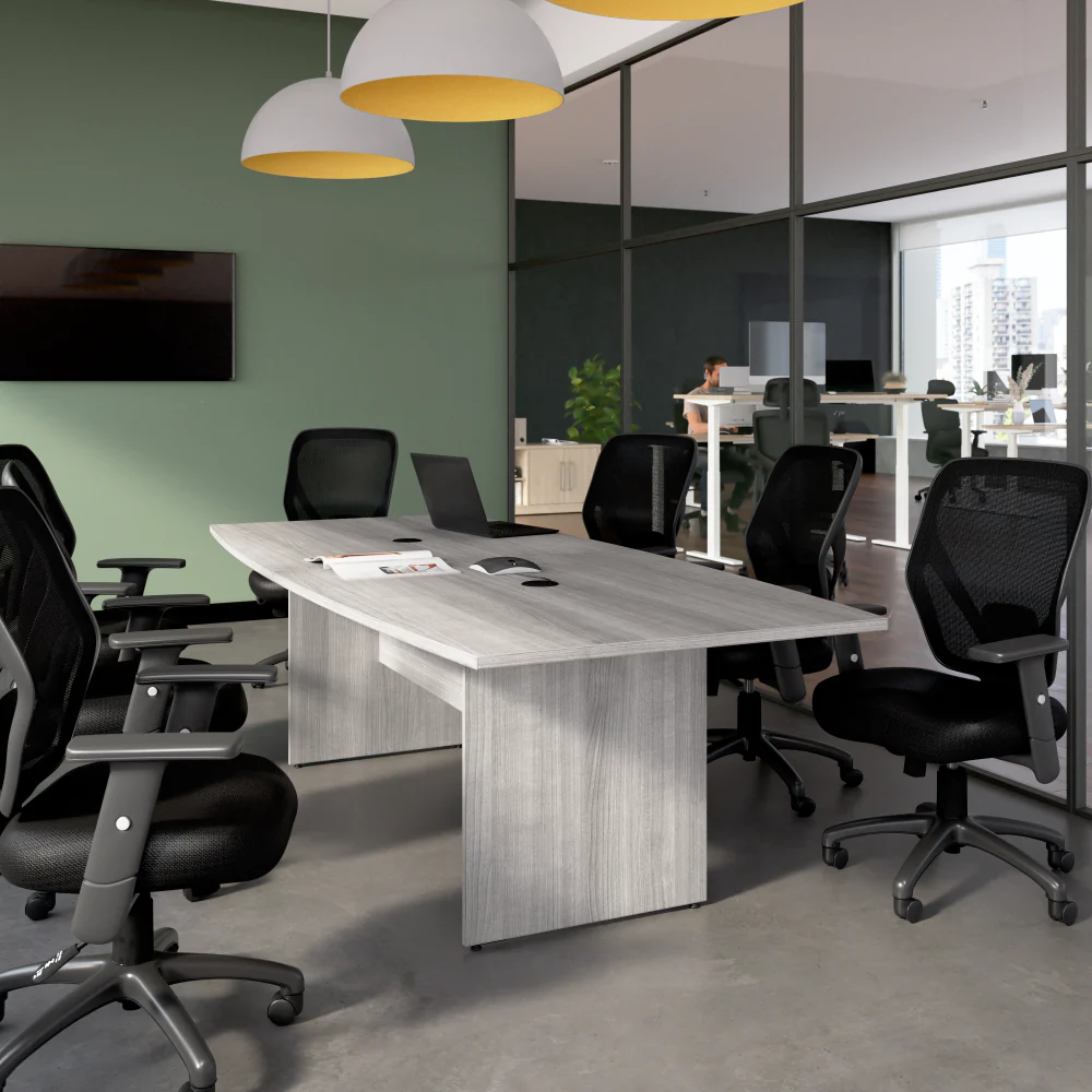 96-inch Office Conference Table with Wood Base - Image 32