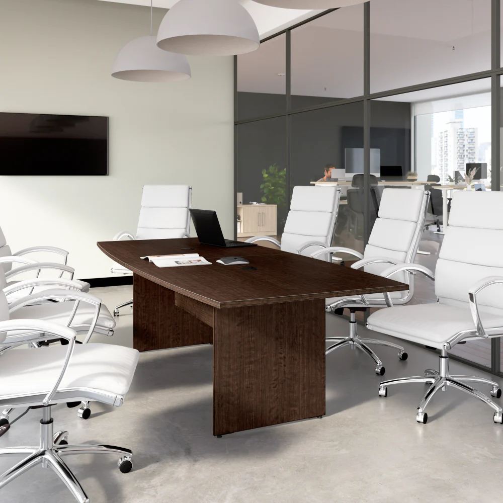 96-inch Office Conference Table with Wood Base - Image 8