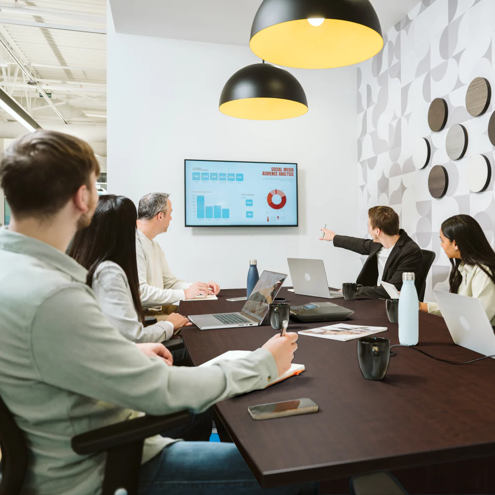 96-inch Office Conference Table with Wood Base - Image 9