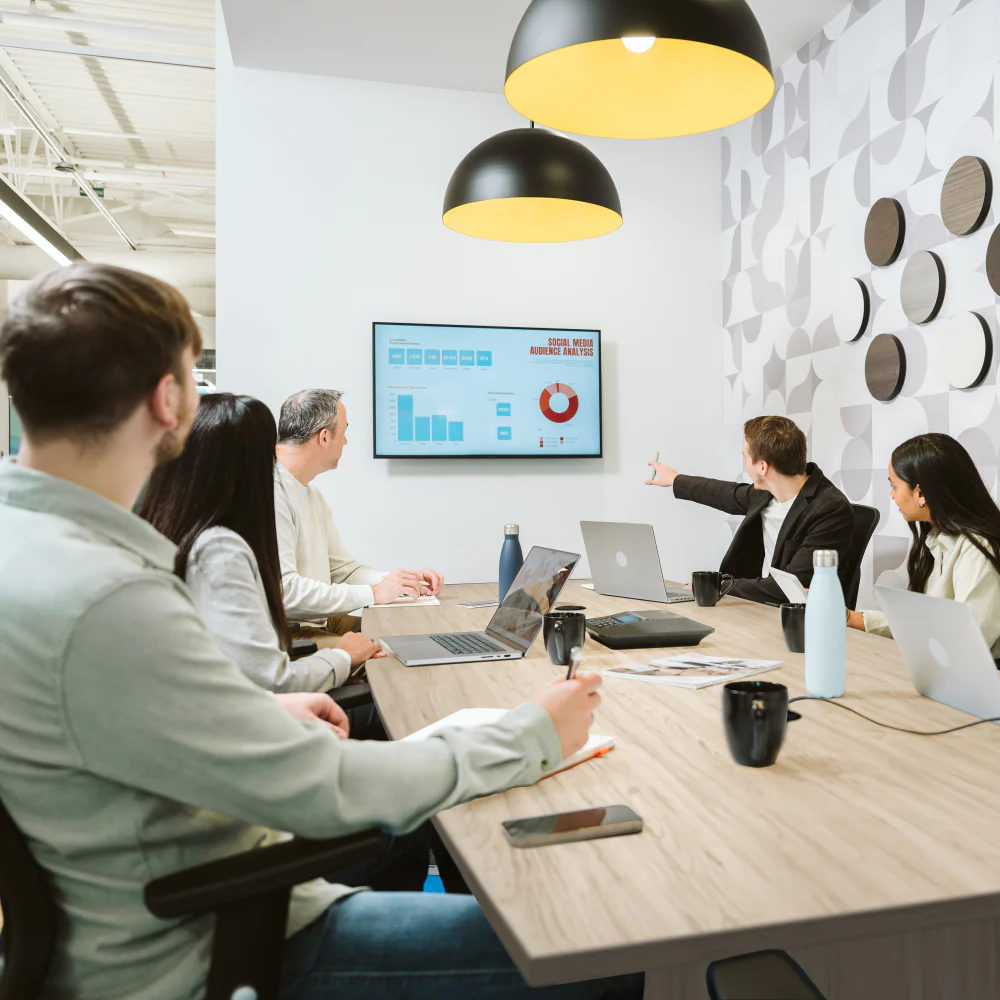 96-inch Office Conference Table with Wood Base - Image 4