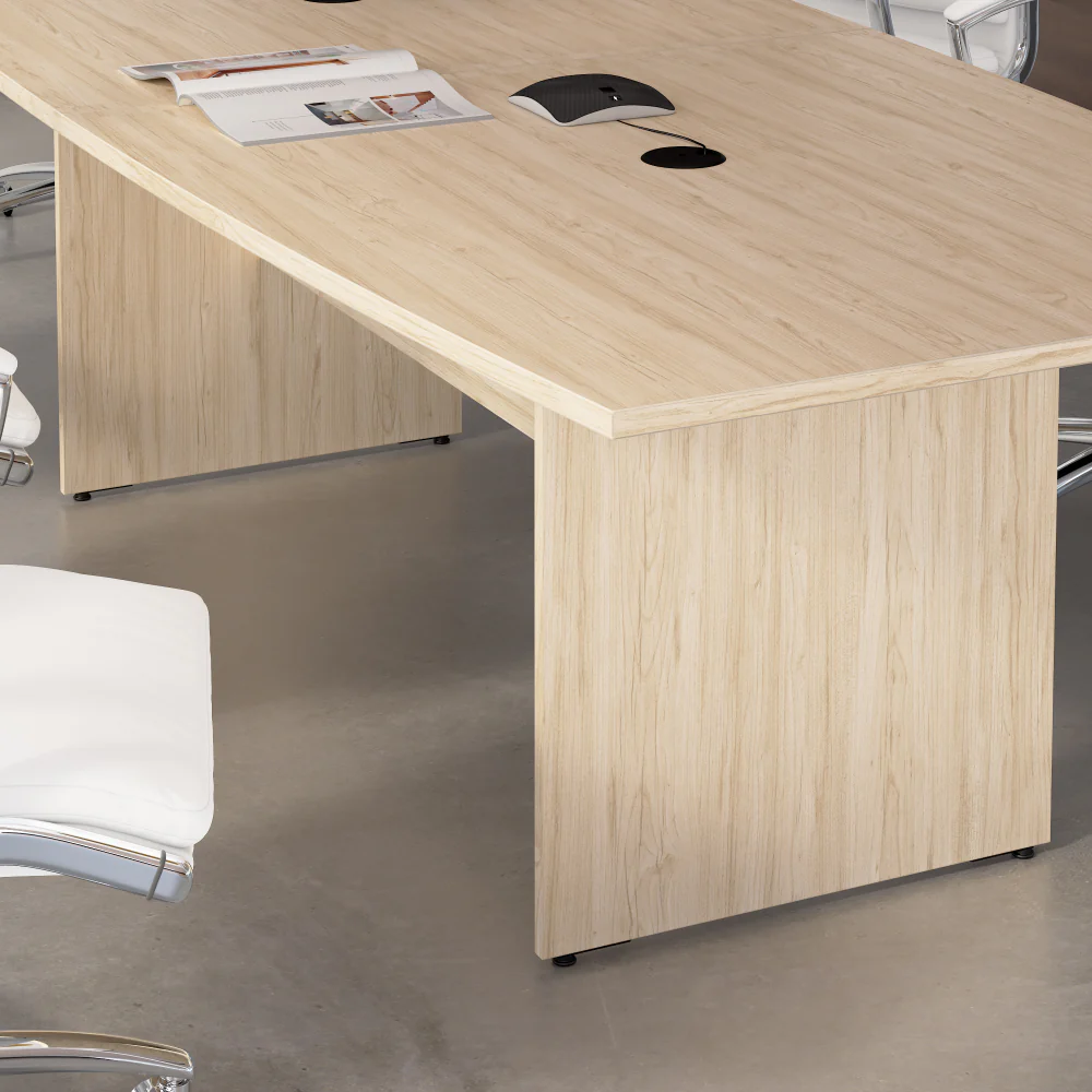 96-inch Office Conference Table with Wood Base - Image 5
