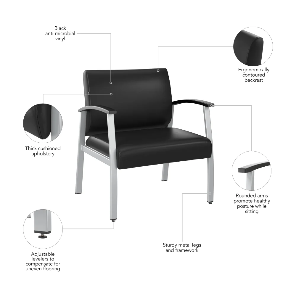 Arrive Bariatric Waiting Room Guest Chair with Arms - Image 17