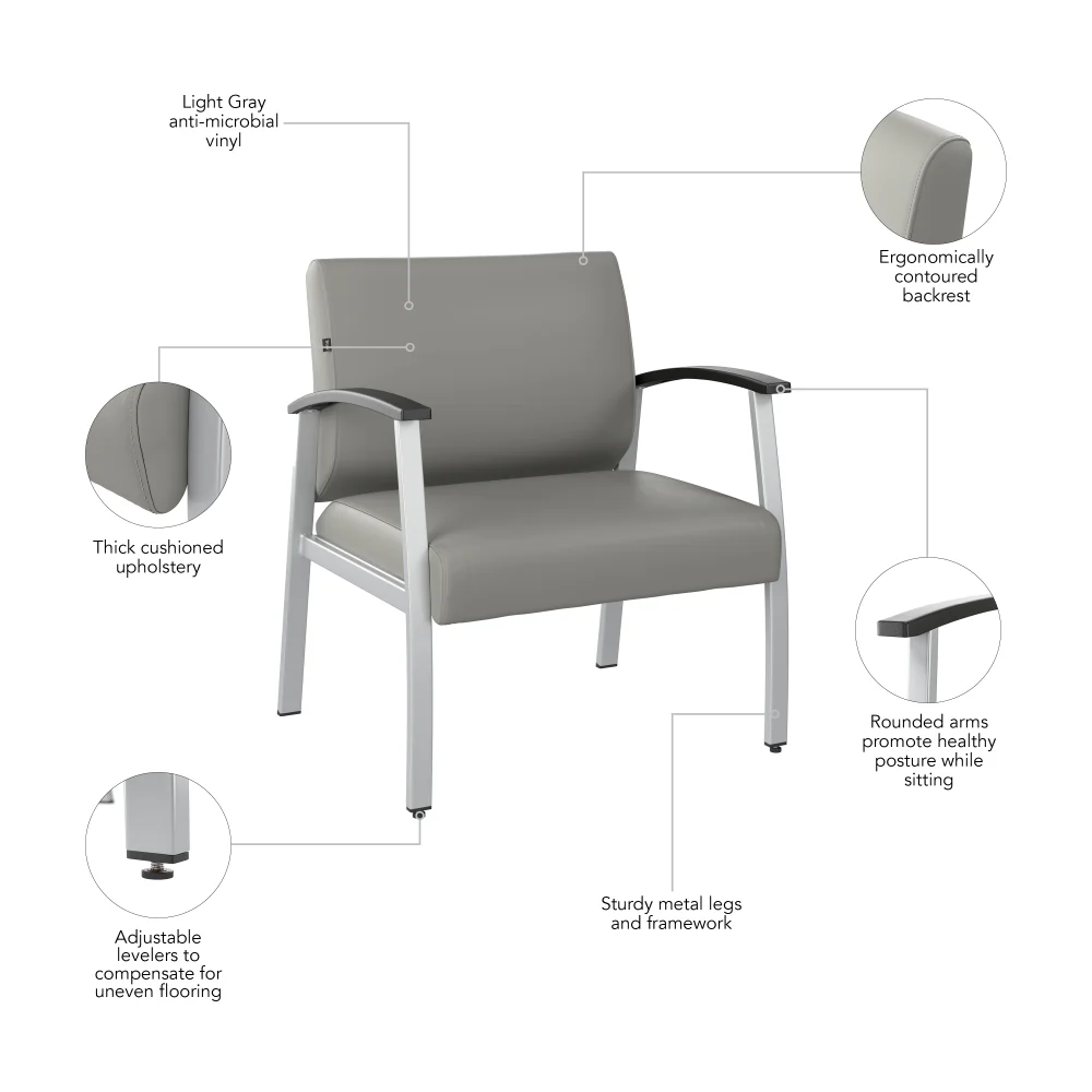 Arrive Bariatric Waiting Room Guest Chair with Arms - Image 8
