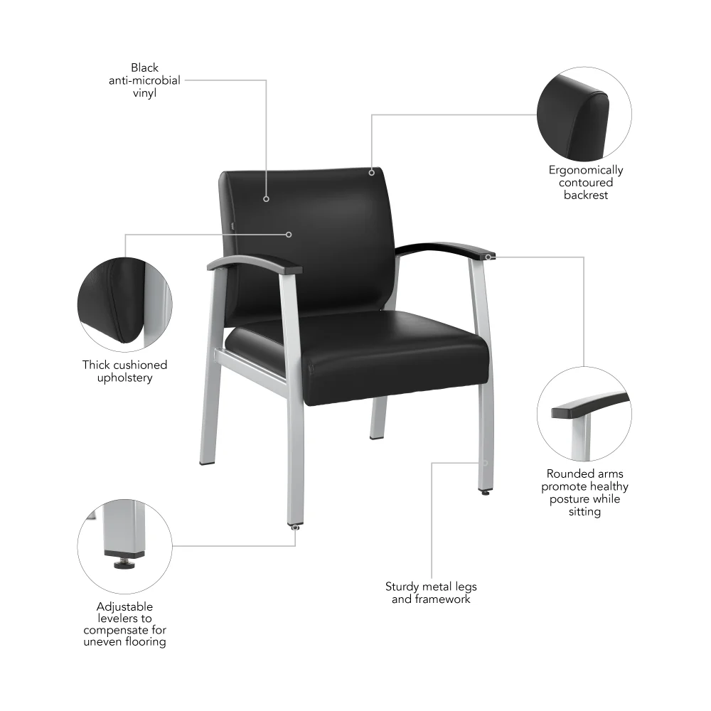 Arrive Waiting Room Guest Chair with Arms - Image 17