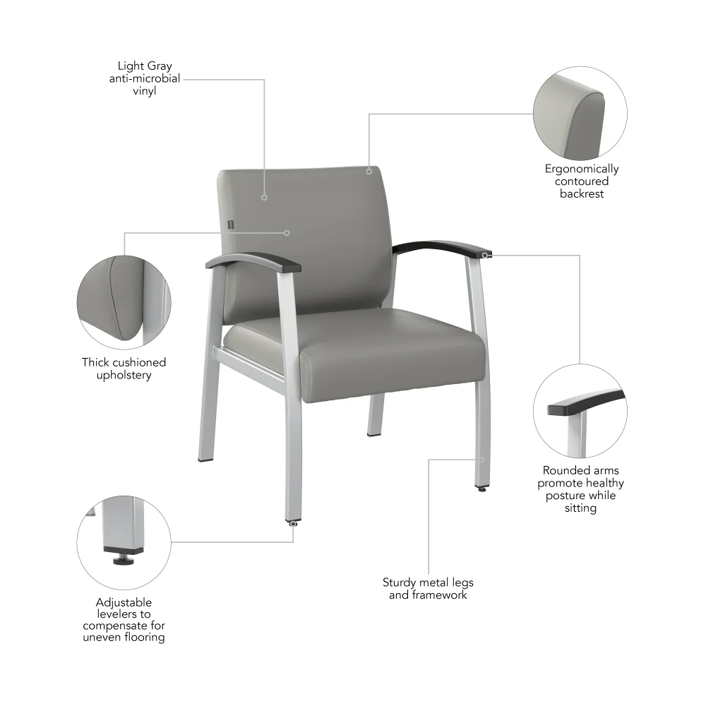 Arrive Waiting Room Guest Chair with Arms - Image 8