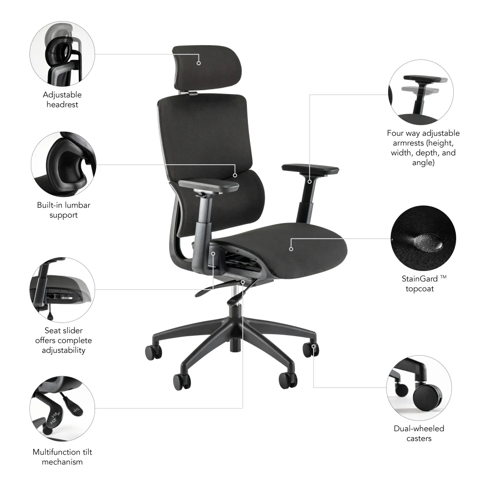 Align High Back Ergonomic Office Chair with Lumbar Support - Image 8