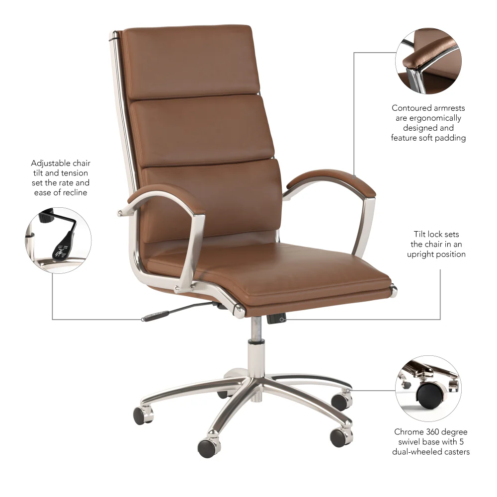 Modelo High Back Leather Executive Office Chair - Image 21