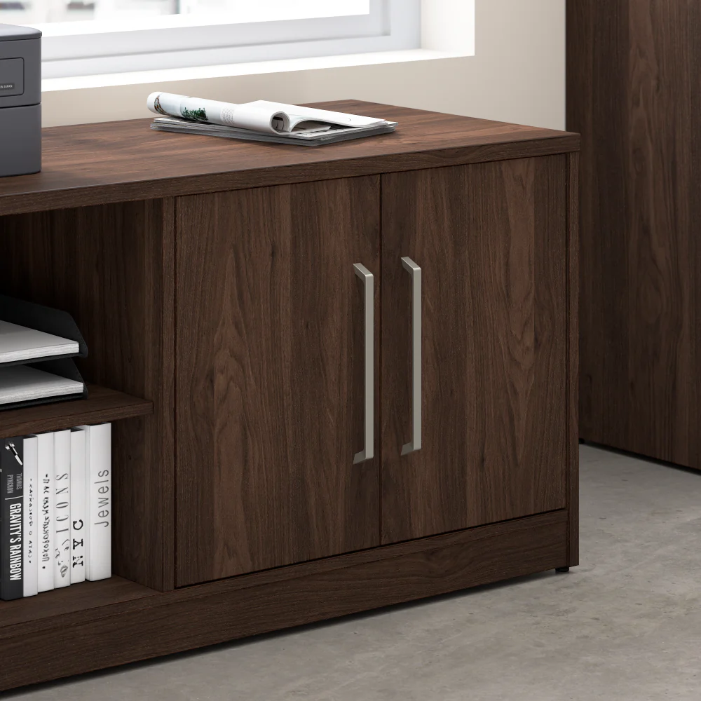 Vista Low Storage Cabinet with Doors and Shelves - Image 4