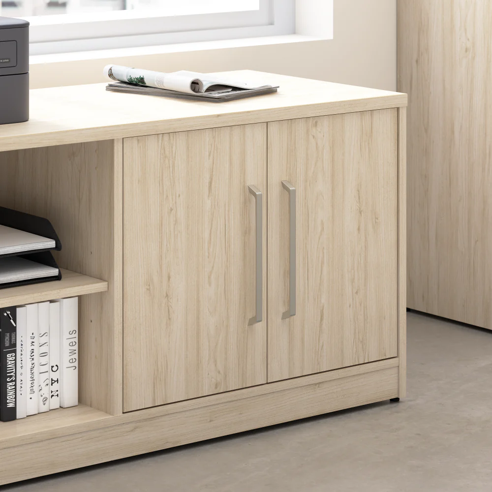 Vista Low Storage Cabinet with Doors and Shelves - Image 9