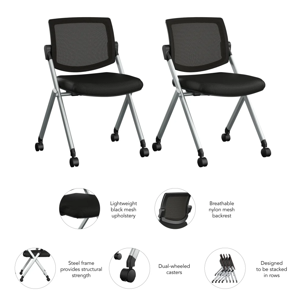 Envision Mesh Back Folding Chairs - Set of 2 - Image 6