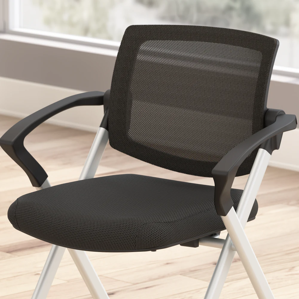 Envision Mesh Back Folding Chairs with Arms - Set of 2 - Image 5