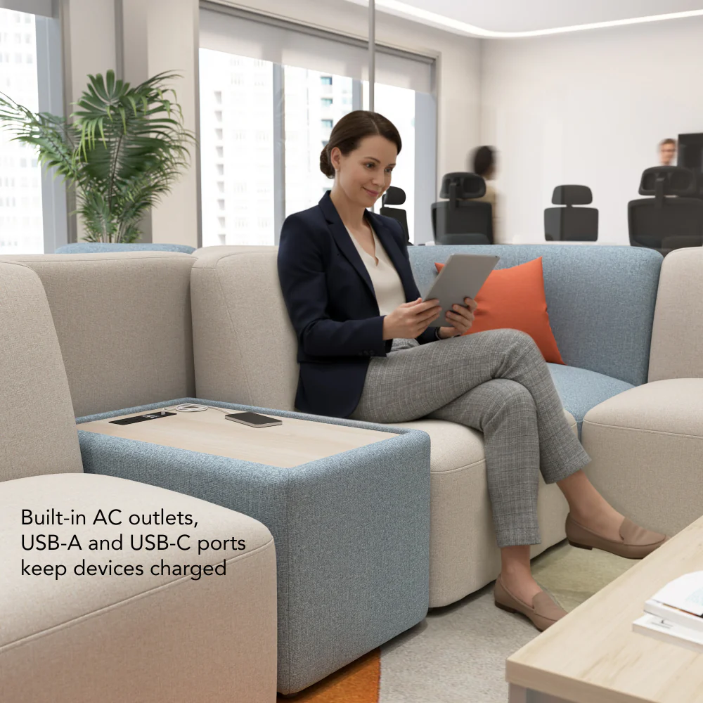 Assemble Modular 2 Seater Sectional with Charging Station - Image 19