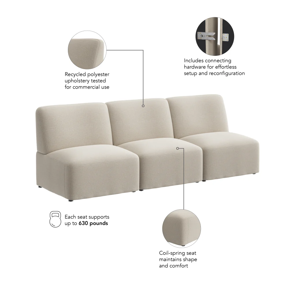 Assemble Modular 3 Seater Sectional Lounge Sofa - Image 14