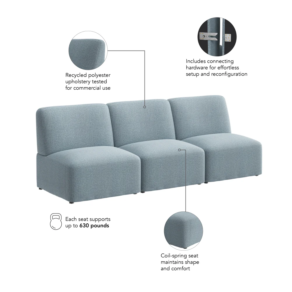 Assemble Modular 3 Seater Sectional Lounge Sofa - Image 21