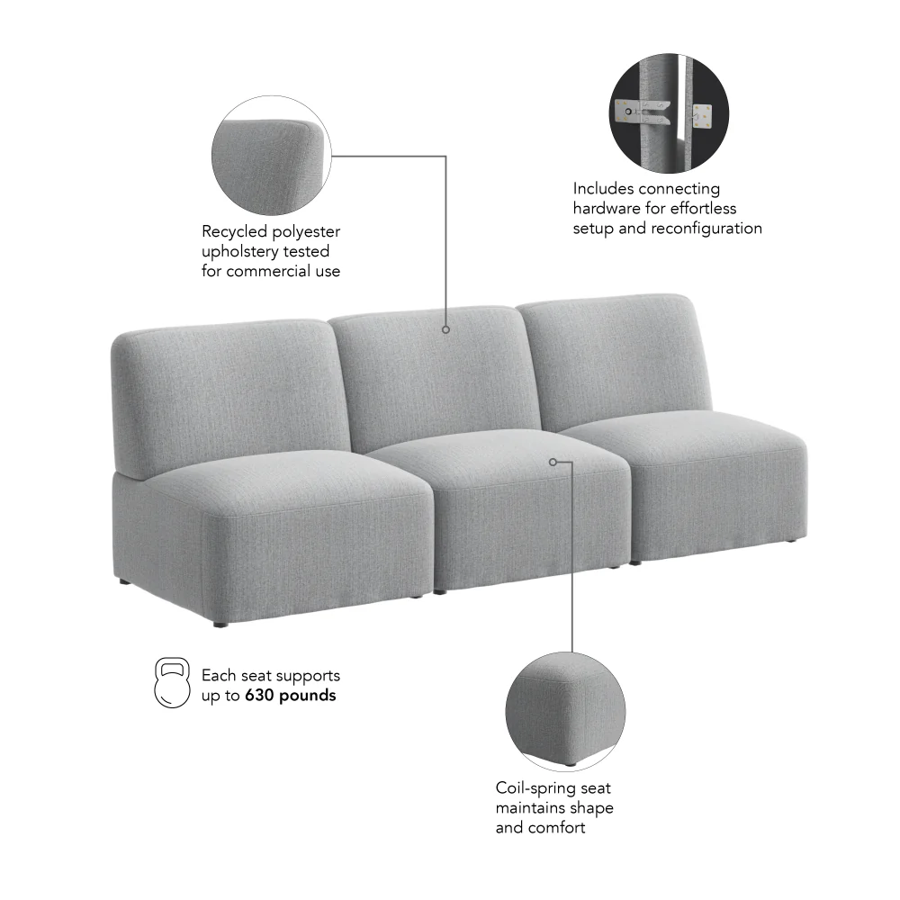 Assemble Modular 3 Seater Sectional Lounge Sofa - Image 7