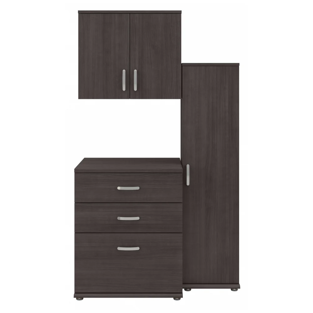 Universal 44W 3 Piece Modular Storage Set with Floor and Wall Cabinets - Image 7