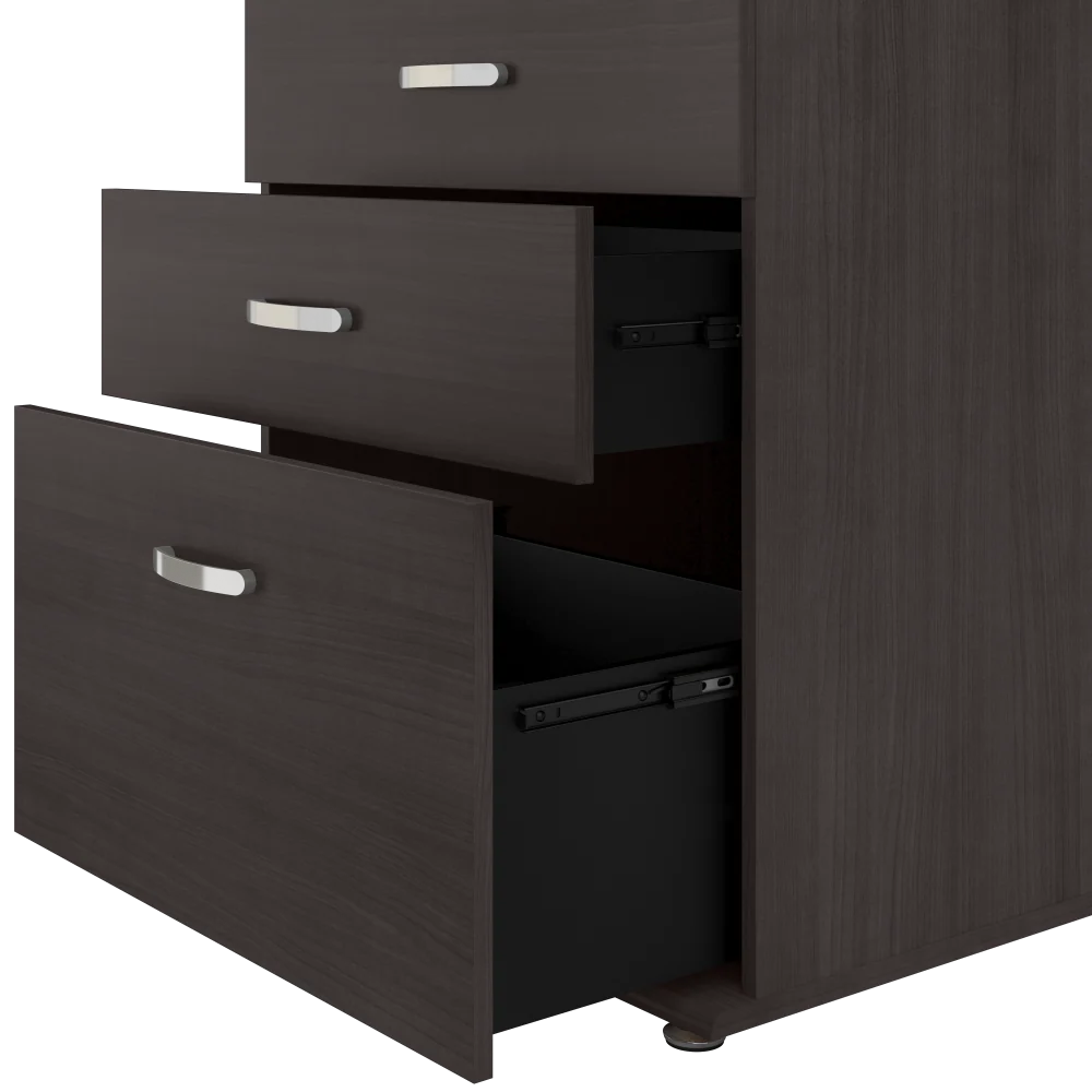 Universal 44W 3 Piece Modular Storage Set with Floor and Wall Cabinets - Image 9