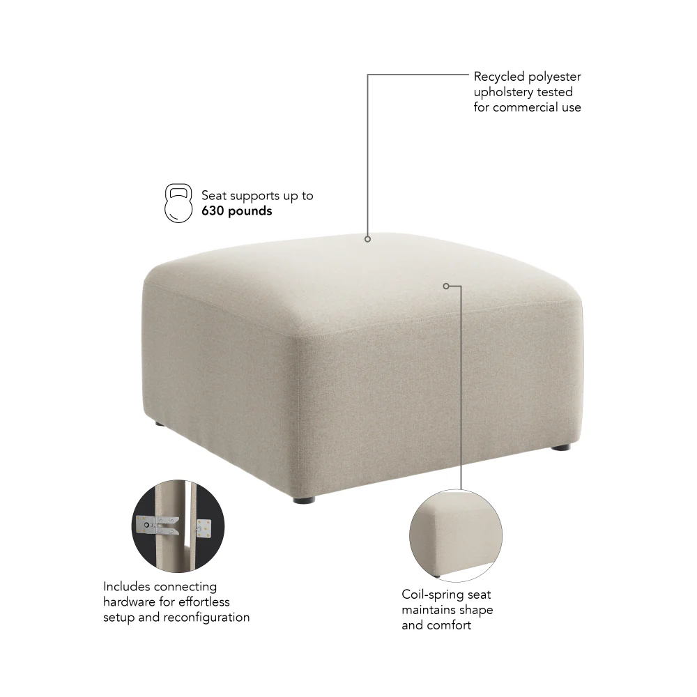 Assemble Modular Lounge Ottoman - Image 14