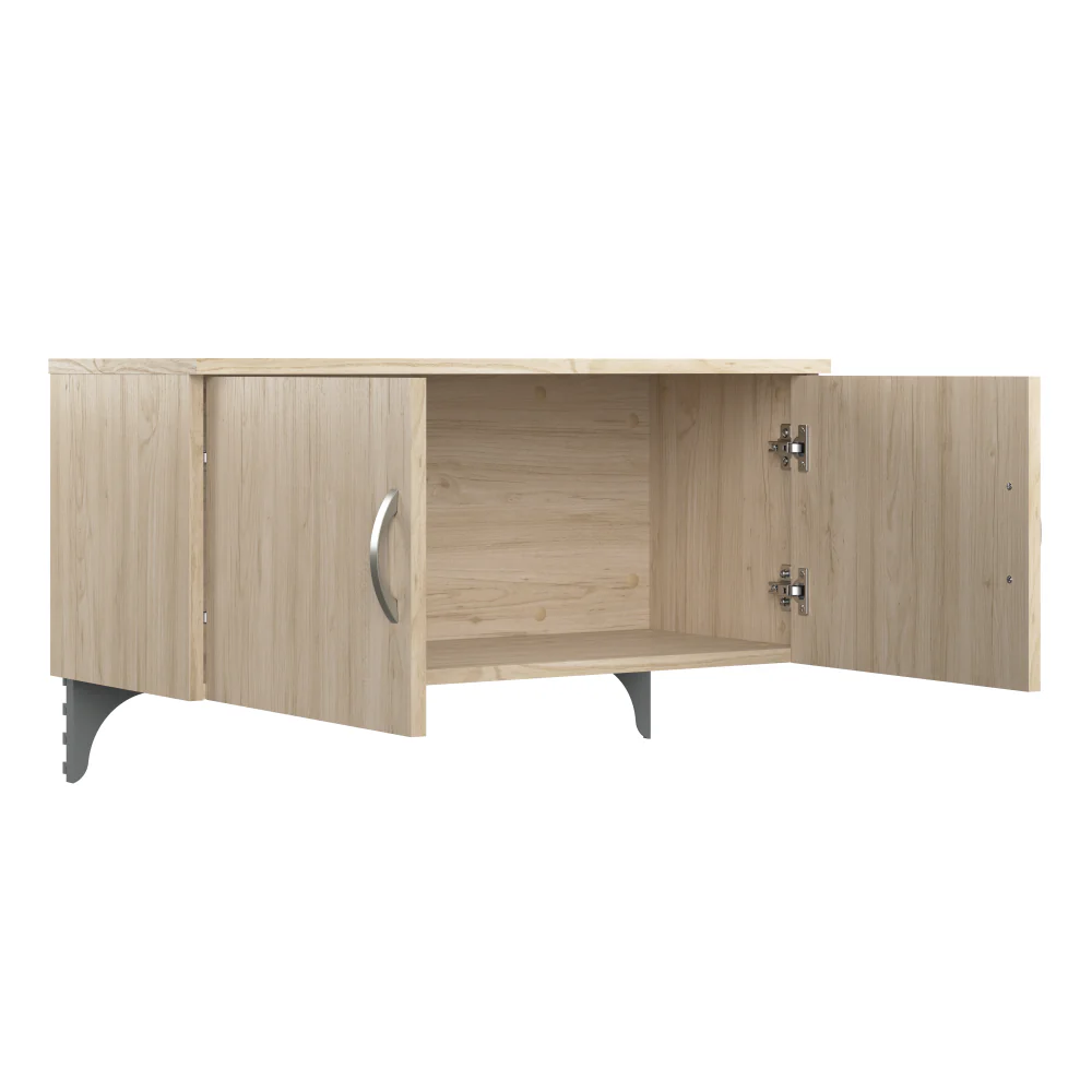 Office in an Hour Cubicle Storage Hutch with Paper Trays and Pencil Holder - Image 11