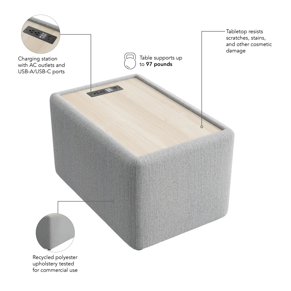 Assemble Modular Side Table with Charging Station - Image 7