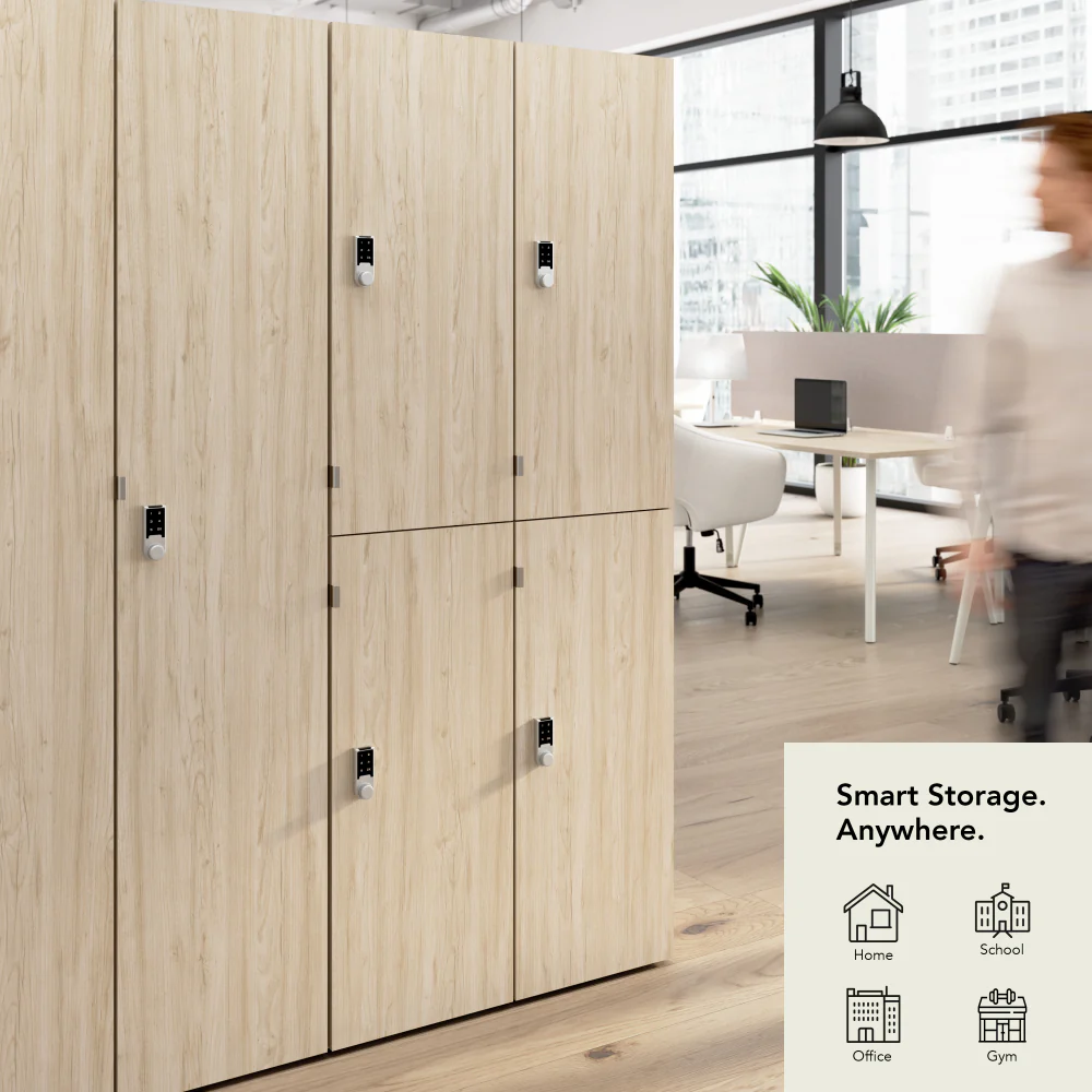 Assure Two Tier 4 Door Storage Lockers with Keypad Locks - Image 3