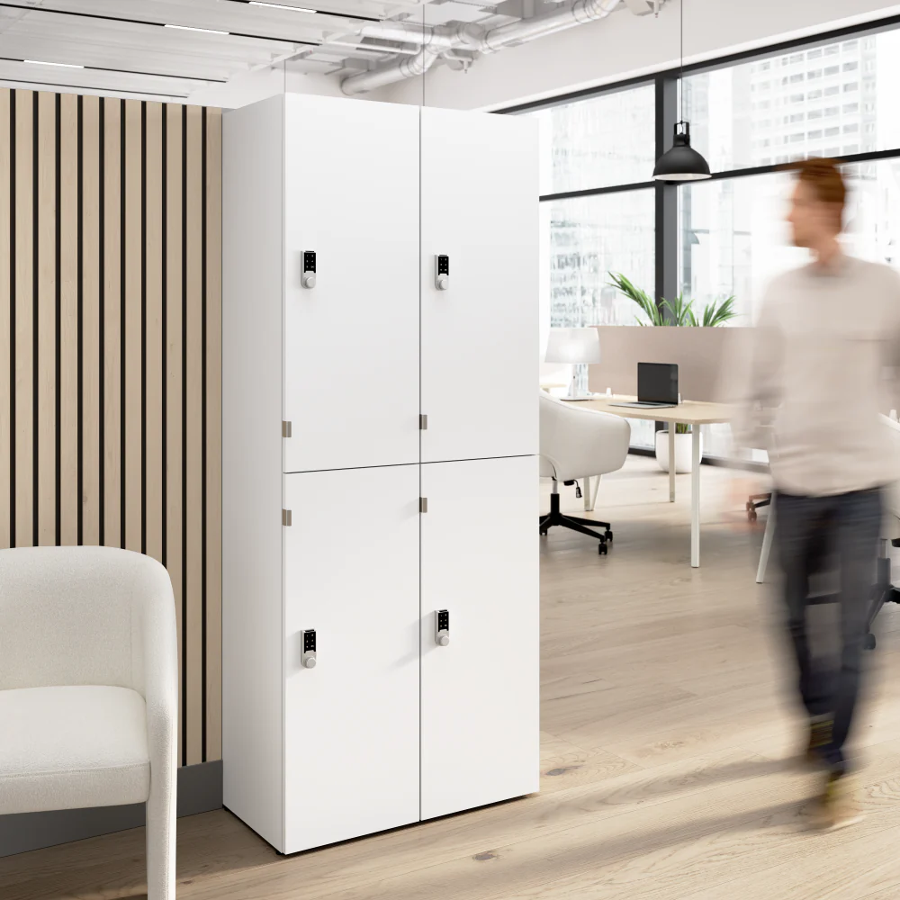 Assure Two Tier 4 Door Storage Lockers with Keypad Locks - Image 8